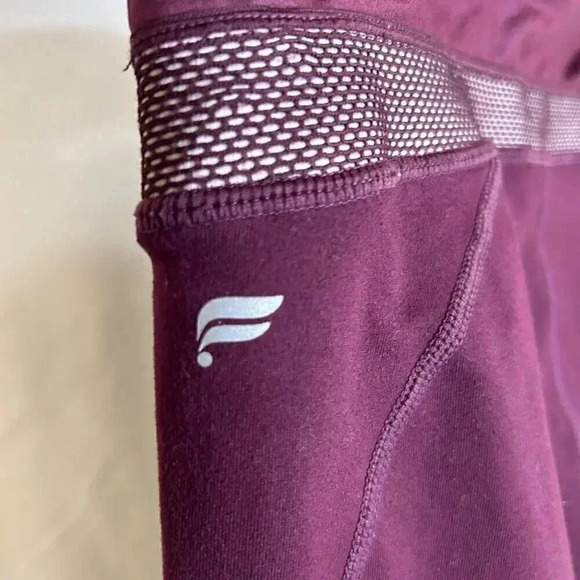 2/$30 Powerhold by Fabletics Medium Burgundy Leggings Yoga Athletic Athleisure - Picture 4 of 9